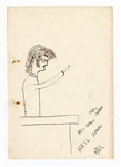 John Lennon Signed Self-Portrait Circa 1964 “Heil John” (Caiazzo & REAL)