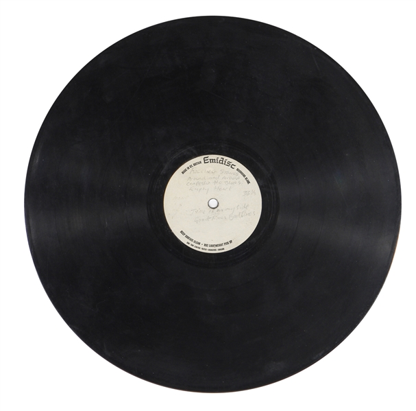 The Rolling Stones Extremely Rare 1964 Studio Acetate Lacquer Disc For The Album "12 x 5"