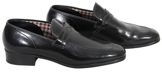 James Brown Owned & Worn Black Patent Leather Shoes
