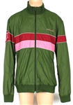 Justin Timberlake Owned & Worn William Rast Green jacket With Pink and Red Stripes