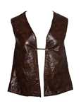 Sonny Bono "Sonny and Cher" 1970s Stage Worn Patent Leather Vest
