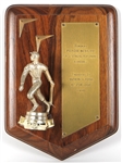 Ferdie Schupp Honorary Plaque Presented to Player 63