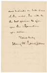Henry Wadsworth Longfellow Handwritten Signed Letter