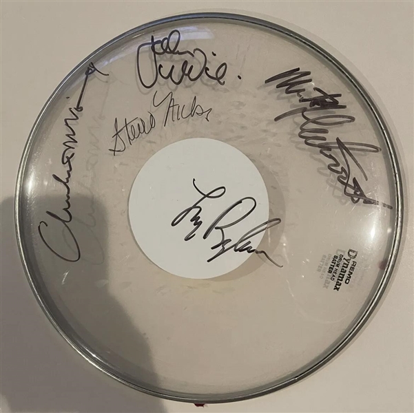 Fleetwood Mac Band Signed & Stage Used Drumhead (REAL)