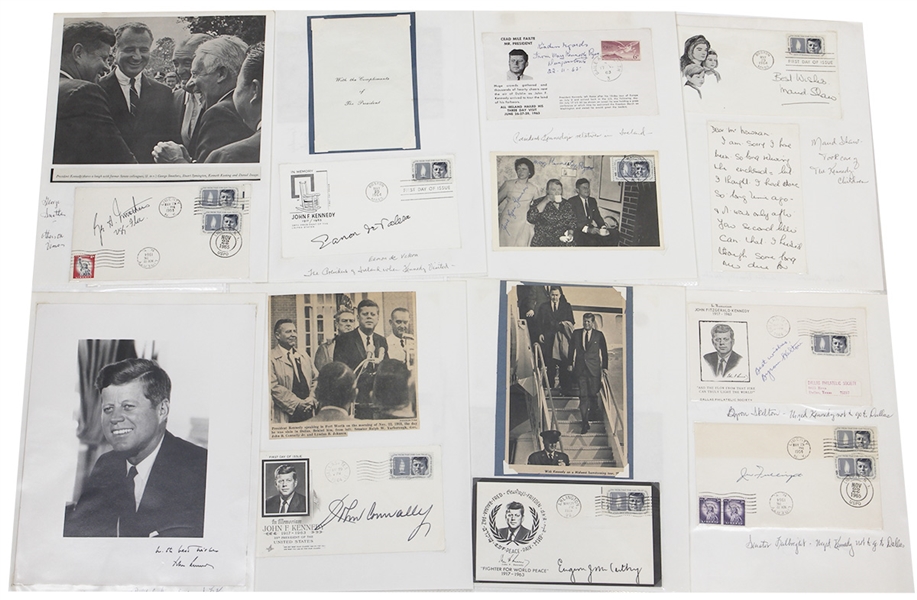 President John F Kennedy Related Autograph Archive (15+ incl President of Ireland Eamon de Valera)