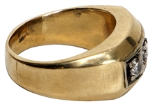 Tupac Shakur Personally Owned & Worn Diamond and 14 kt Gold Ring