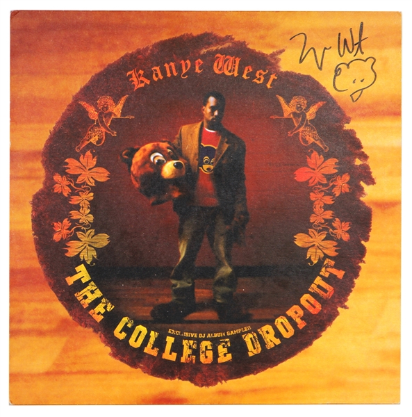 Kanye West Vintage Signed “The College Dropout” Rare Promotional Album with Drawings