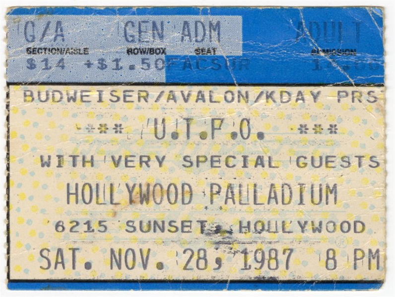 Eazy-E Featuring N.W.A Original Concert Ticket Stub 11/28/1987