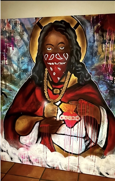 The Game Owned Incredibly Rare "Jesus Piece" Original Artwork Piece Skyler Grey Original