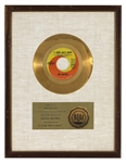 The Beatles “Hard Day’s Night" RIAA White Matte Original First Presentation “Coin” 45 Award Presented to The Beatles