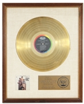 The Beatles “Yesterday and Today” RIAA White Matte Gold Album Award Presented to The Beatles