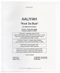 Aaliyah “Rock the Boat” Original Music Video Itinerary