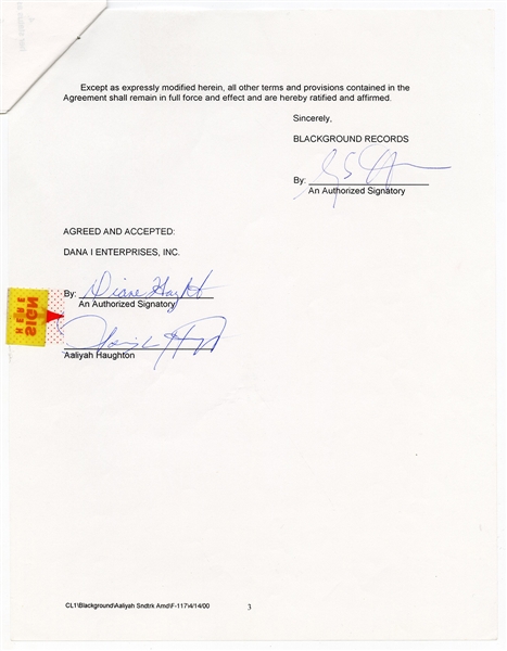 Aaliyah Signed “Romeo Must Die” Recording Contract