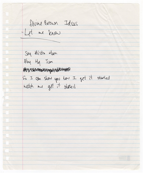 Drake Handwritten Working Lyrics (Beckett)