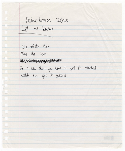 Drake Handwritten Working Lyrics (Beckett)