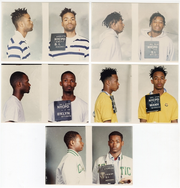 Wu-Tang Clan (5) Set of Original Mugshot Photographs Featuring Ol’ Dirty Bastard Never Before Seen!