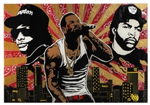 The Game Owned Painting on Canvas of The Game and Ice Cube