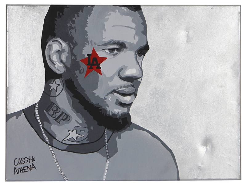 The Game Original Painting on Canvas by Cassy Athena Owned by The Game