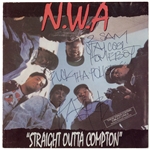 Eazy-E Signed “Straight Outta Compton” CD Cover with “Fuck Tha Police” Lyric Inscription (JSA)