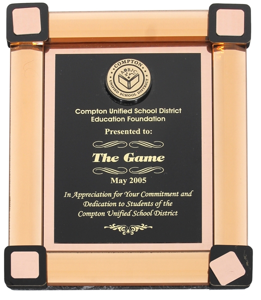 The Game Award Presented by Compton Unified School District Education Foundation to The Game