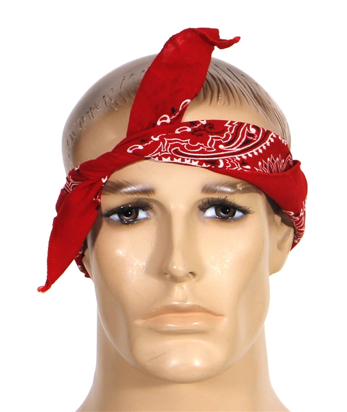 Tupac Shakur Owned & Worn Red Bandana "Do-Rag"