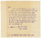 Tupac Shakur Handwritten and Signed Letter from Prison (JSA)
