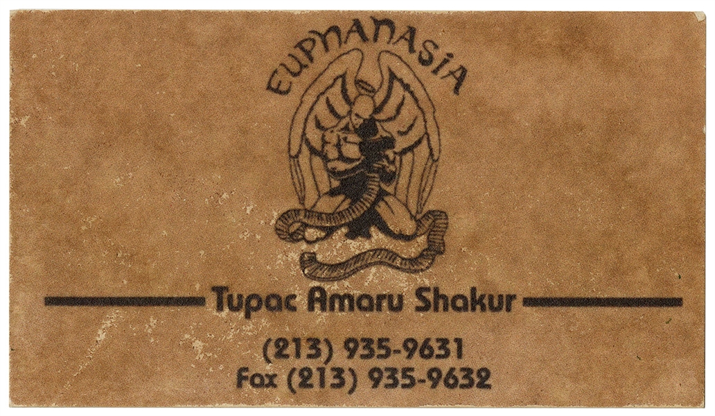 Tupac Shakur “Euphanasia” Business Card