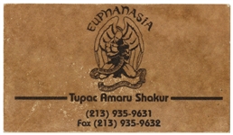 Tupac Shakur “Euphanasia” Business Card