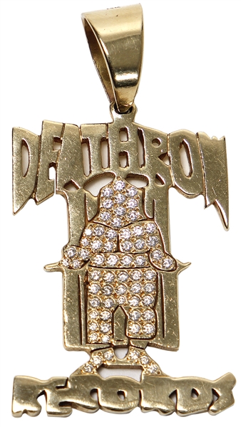 Death Row Records 14KT Gold & Diamond Pendant Commissioned By Suge Knight for Death Row Records Artists Such As Snoop Dogg (Suge Knight Collection)