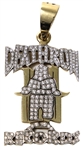 Iconic Tupac Shakur Worn 14KT Gold & Diamonds Death Row Records Pendant Commissioned by Suge Knight (Suge Knight Collection) Worn by Tupac Shakur on "All Eyez On Me" Album Cover 
