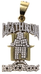 Iconic Tupac Shakur Worn 14KT Gold & Diamonds Death Row Records Pendant Commissioned by Suge Knight (Suge Knight Collection) Worn by Tupac Shakur on All Eyez On Me Album Cover 