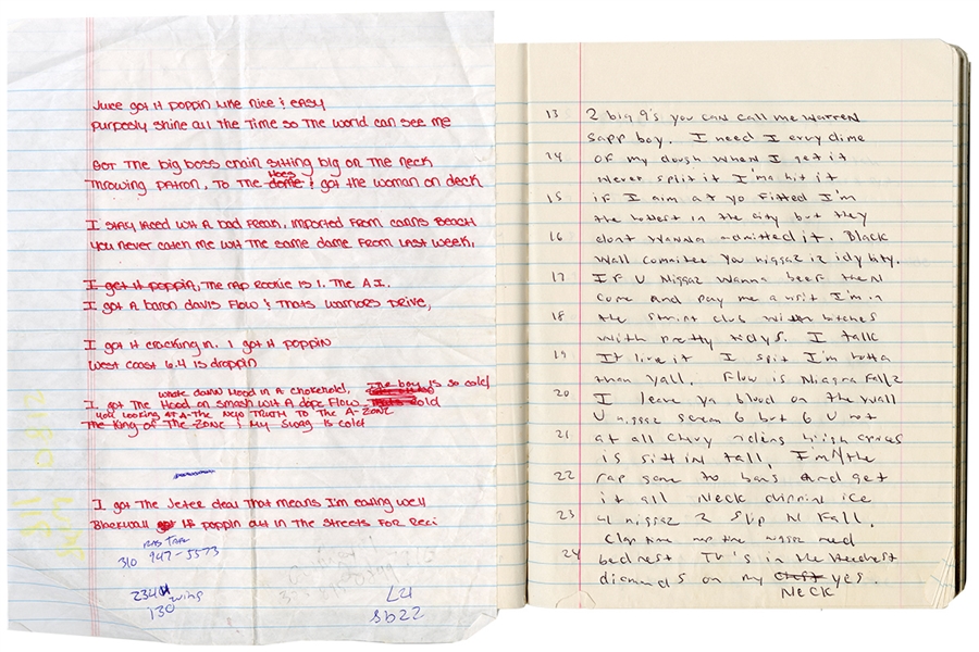 The Game Handwritten Lyrics Notebook