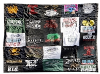 Hip-Hop Quilt With Incredibly Rare Hip-Hop T-Shirts of Biggie, 2Pac & N.W.A.