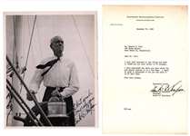 Frank B. Thompson Signed Photograph & Letter (1957 Chairman Glenmore Distillery)