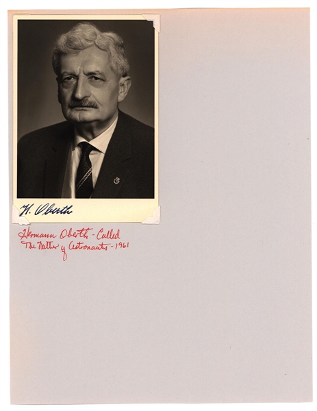 Hermann Oberth Signed Real Photo Postcard (Rocketry Pioneer)