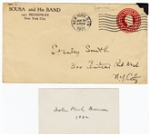 John Philip Sousa Signature Cut & Envelope. "The Stars and Stripes Forever)