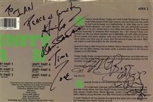 James Brown & Afrika Bambaataa Signed & Inscribed Unity Album (REAL)