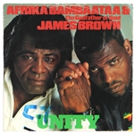James Brown & Afrika Bambaataa Signed & Inscribed Unity Album (REAL)