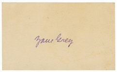 Zane Grey Signed Cut