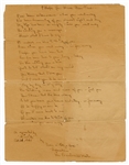 Tokyo Rose Handwritten & Signed Poem