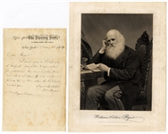 William Cullen Bryant Handwritten & Signed Letter