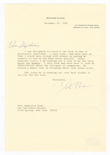 Richard Nixon Typed Signed Letter (Beckett)
