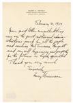 Harry S. Truman Handwritten & Signed Letter (Beckett)