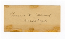 Bernard Baruch Signed Cut (Beckett)
