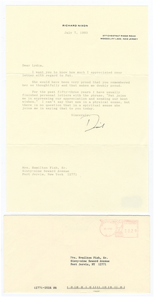 Richard Nixon Typed Signed Letter (Beckett)