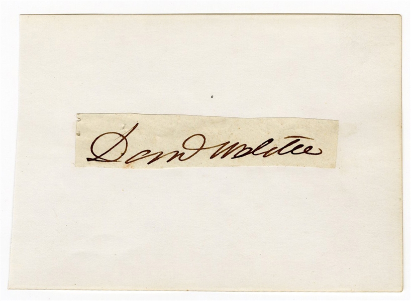 Daniel Webster Signed Cut