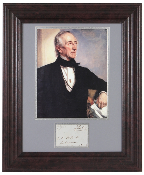 John Tyler Signature Cut (Signed Free Frank Address Panel) (JSA)