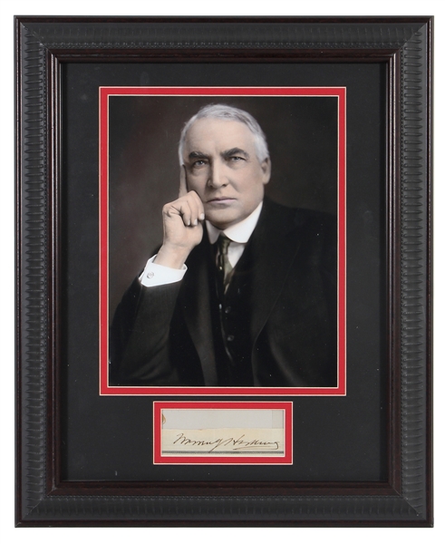 Warren Harding Signature Cut (JSA)