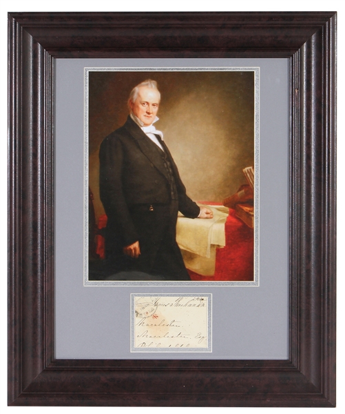 James Buchanan Signature Cut (Signed Free Frank Address Panel) (JSA)