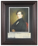 President Franklin Pierce Signature Cut From Document 1856 (JSA)